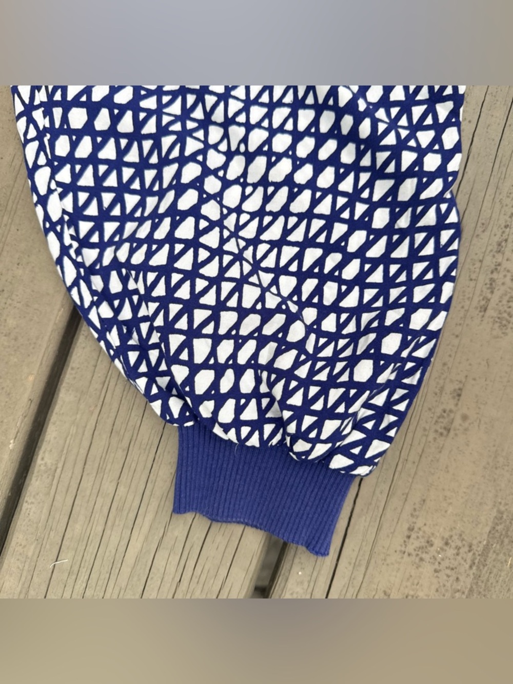 Maeve by Anthropologie Gemma Blue and White Geometric Print Dress size S - Picture 5 of 16